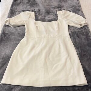French Connection Cream Puff Sleeve Dress
